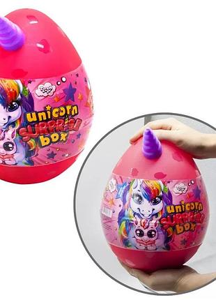 Набір для творчості в яйці "unicorn surprise box" usb-01-01u для дівчинки рожевий
