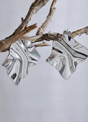 Трендові геометричні сережки нержавіюча сталь stainless steel