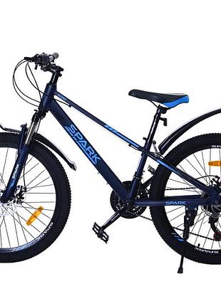 Велосипед al 24" spark aero disk рама 12" темно-синій (239181)