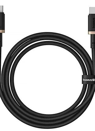 Дата кабель baseus dura series fast charging type-c to type-c 100w (1m) (p10377803u01) gold / black 2