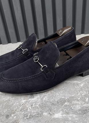 Louis vuitton lv club logo loafers чоловічі туфлі лофери замша оригінал 41.5 eur