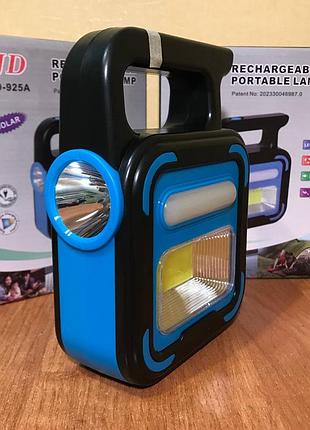 Акумуляторний кемпінговий ліхтарик bl-925 із сонячною панеллю