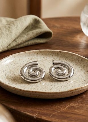Крученые серьги нержавеющая сталь stainless steel