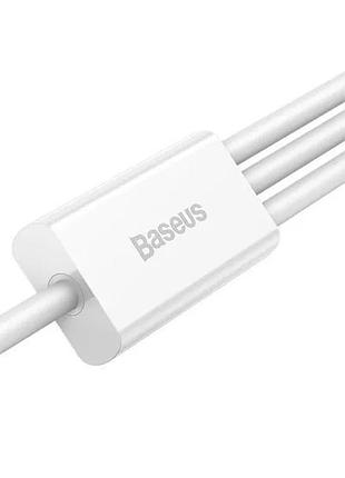 Дата кабель baseus superior series usb to microusb-lightning-type-c 3.5a (1.5m) (camltys) stellar white 4