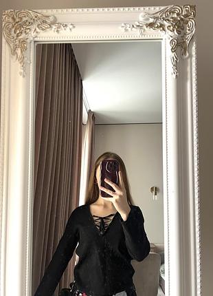 ✨ оригінал zara 🖤 чорного кольору 🎀 ефектна шнурівка спереду 🤍 приталений силует 🌸 гарно сідає по фігурі 📏 розмір s ✨ стан дуже хороший