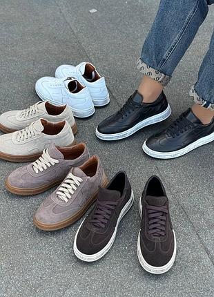 Кожаные и замшевые кеды женские 36-41