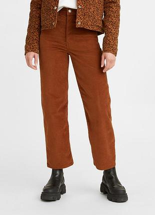 Женские джинсы levi’s ribcage straight ankle tortoise shell brown, размер w26 l27