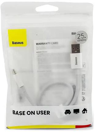 Дата кабель baseus superior series fast charging usb to type-c 100w (0.25m) (p10320102) moon white 4