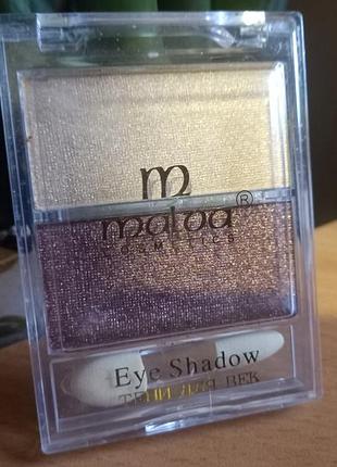 Компактная палетка двойных теней для век от бренда malva cosmetics eyeshadows duo