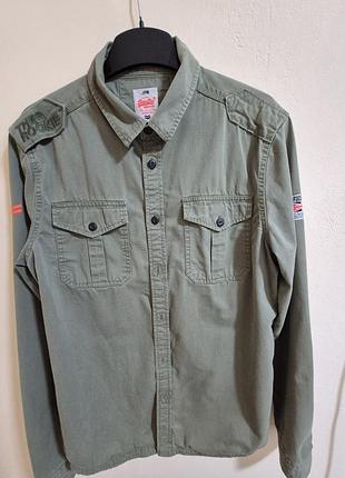 Чоловіча сорочка superdry the rookie twill overshirt хакі