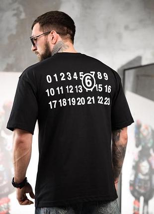 Футболка oversize maison margiela чорна тр6884