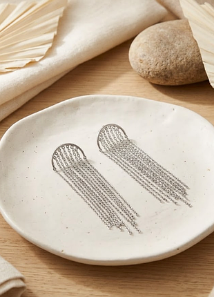 Серьги с подвесками цепочками нержавеющая сталь stainless steel