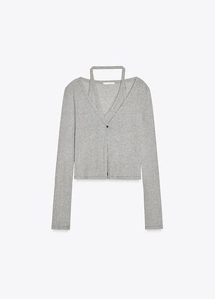 Жіночий лонгслів zara сірий