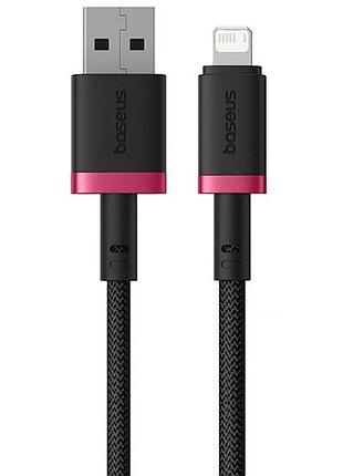 Дата кабель baseus dura series fast charging usb to lightning 2.4a (1m) (cb000122) red / black