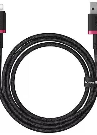 Дата кабель baseus dura series fast charging usb to lightning 2.4a (1m) (cb000122) red / black 4