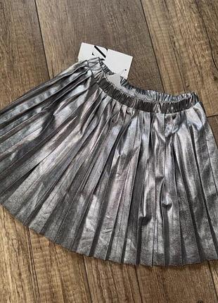 Срібляста спідниця zara, 128 см