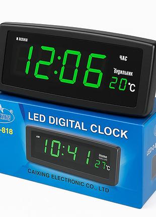 Стильний електронний годинник з підсвічуванням led caixing, настільний годинник з яскравими цифрами fy-19