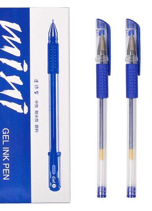 Ручка гелевая синяя 168/102(blue) длина ручки 15 см, толщина линии письма 0,5 мм