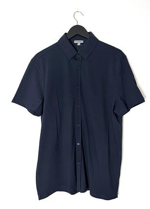 Нова темно-синя сорочка з коротким рукавом george