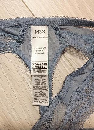 Мереживні жіночі трусики стринги marks&spencer 5
