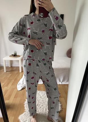 Піжама бавовняна m&s з песиками 🩶