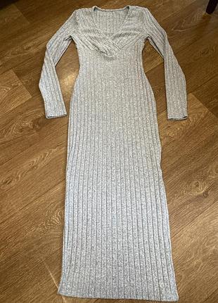 Продам довгу сукню в рубчик 2