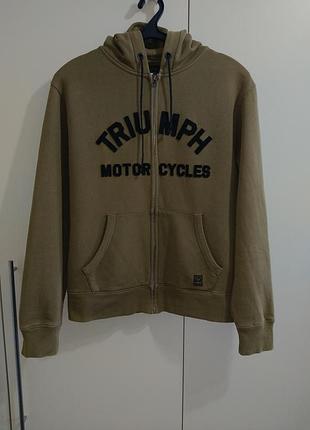 Худи zip triumph хлопок хаки цвет timberland levis harley davidson