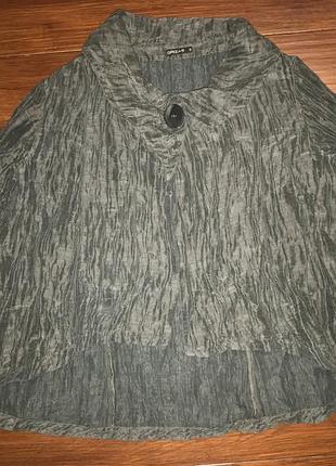 Grizas-авангардный жакет оверсайз лён/шёлк! р.-m