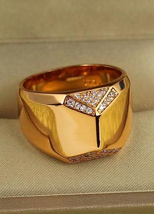 Кільце xuping jewelry грань досконалості золотисте