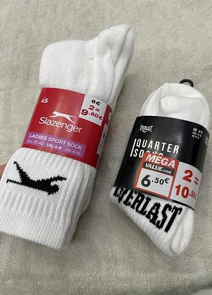 Шкарпетки жіночі slazenger та everlast, білі, розмір 37-42, теплі