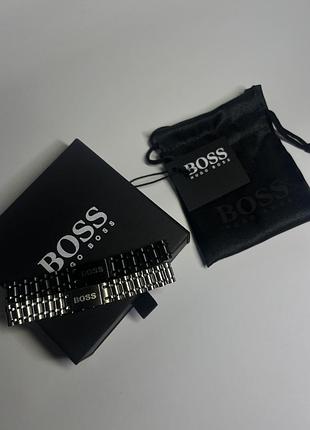 Браслет чоловічий hugo boss сріблястий