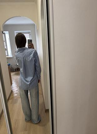 Жіноча сорочка h&m блакитна 4