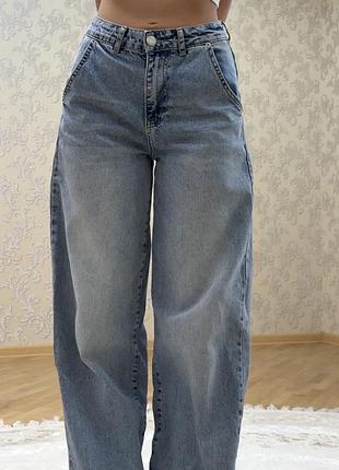 Джинси жіночі блакитні baggy