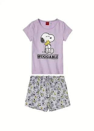 🎀 піжама для дівчинки, футболка + шорти | disney / peanuts