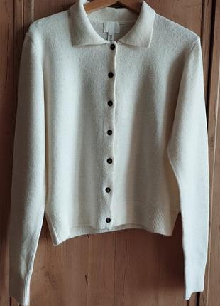 Жіночий в'язаний кремовий кардиган торгової марки h&m  розмір m 170/96