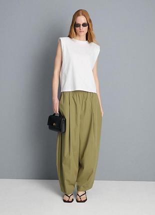 Широкие хлопковые брюки слоучие бананы р xl