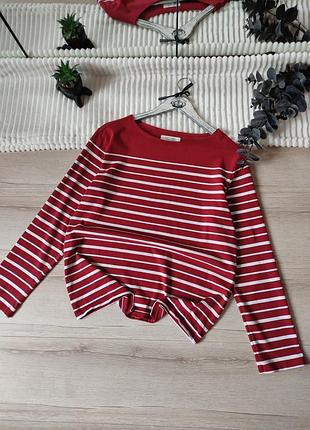 Хлопковый лонгслив в полоску р xl