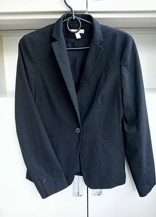 Пиджак черный, h&amp;m, размер 34
