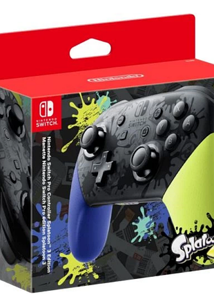 Геймпад беспроводной nintendo switch pro controller splatoon 3 special edition yellow blue. 2