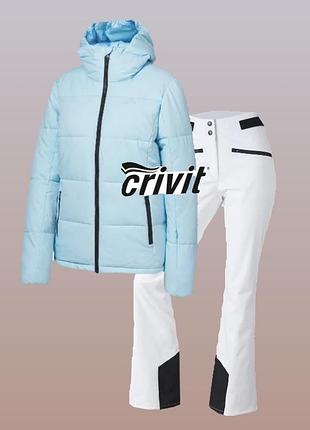 Новый женский горнолыжный костюм crivit лыжная куртка и белые брюки софтшелл s 36