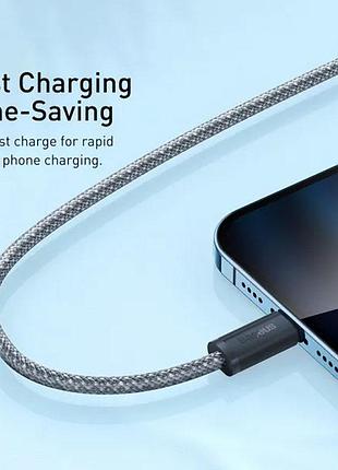 Дата кабель baseus dynamic series usb to lightning 2.4a (2m) (cald00050) slate gray 2