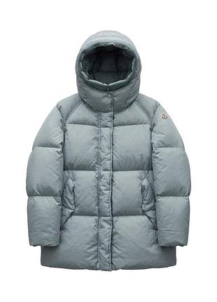 Пуховик жіночий moncler down jacket блакитний