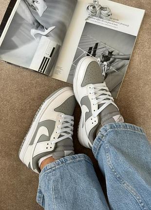 Nike dunk low white grey 2