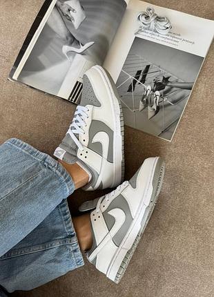 Nike dunk low white grey 4