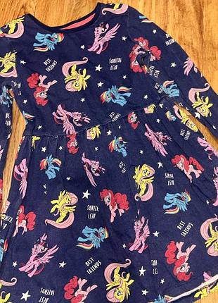 Сукня для дівчинки трикотажна my little pony синя та інші розмір 110-116, 4-6 років