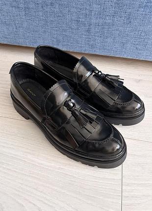 Лофери жіночі gant чорні, р. 40-40,5 ( 26,7 см), лакована шкіра