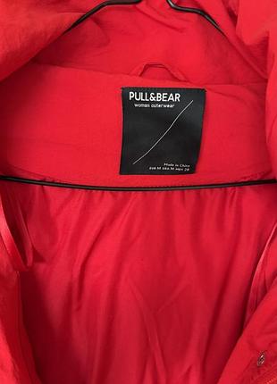 Куртка жіноча pull&bear зимова червона 3