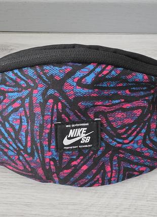 Оригінальна сумка бананка nike sb heritage кольорова  чорна, фіолетова, синя