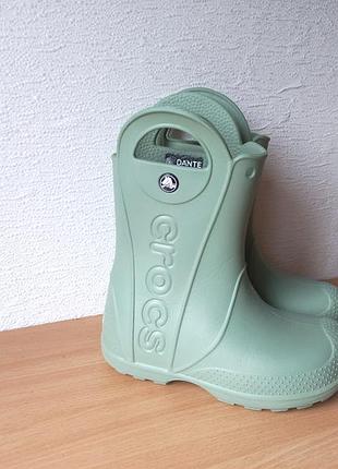 Резиновые резиновые сапоги сапожки кроксы crocs с12/29-30р. стелька 19 см.