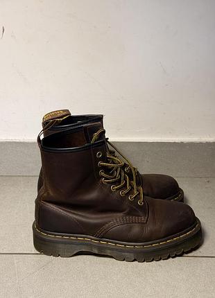 Dr. martens made in england, шкіряні черевики, коричневі, р. 41